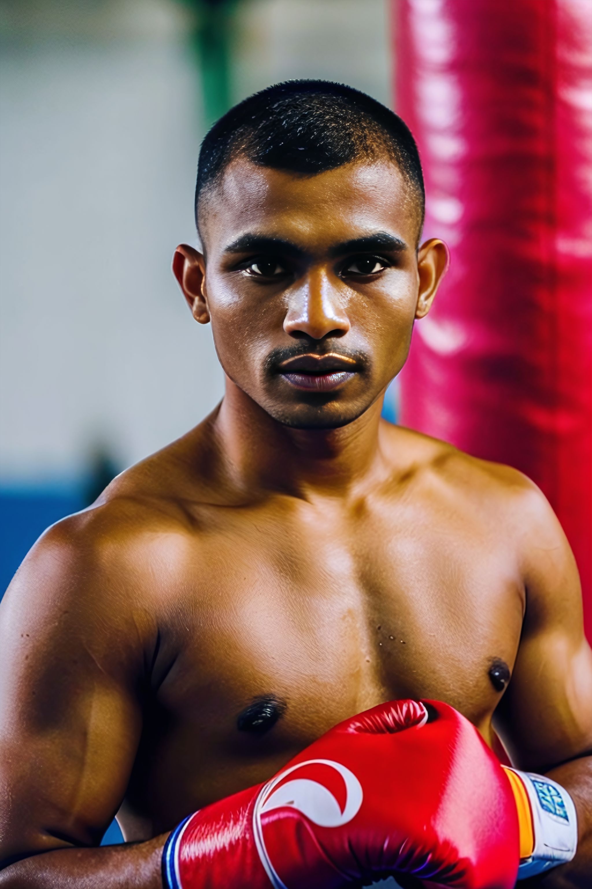 Portrait generated with Stable Diffusion.